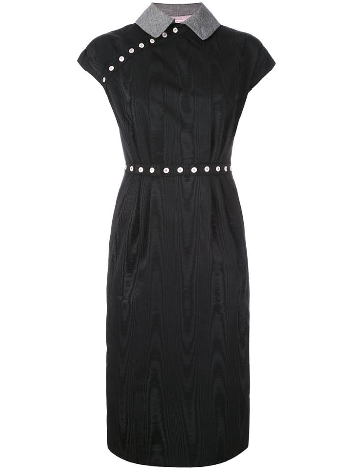 Olympia Le-tan Marnie Moiré Dress - Black