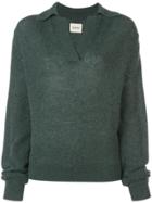 Khaite V Neck Jumper - Green