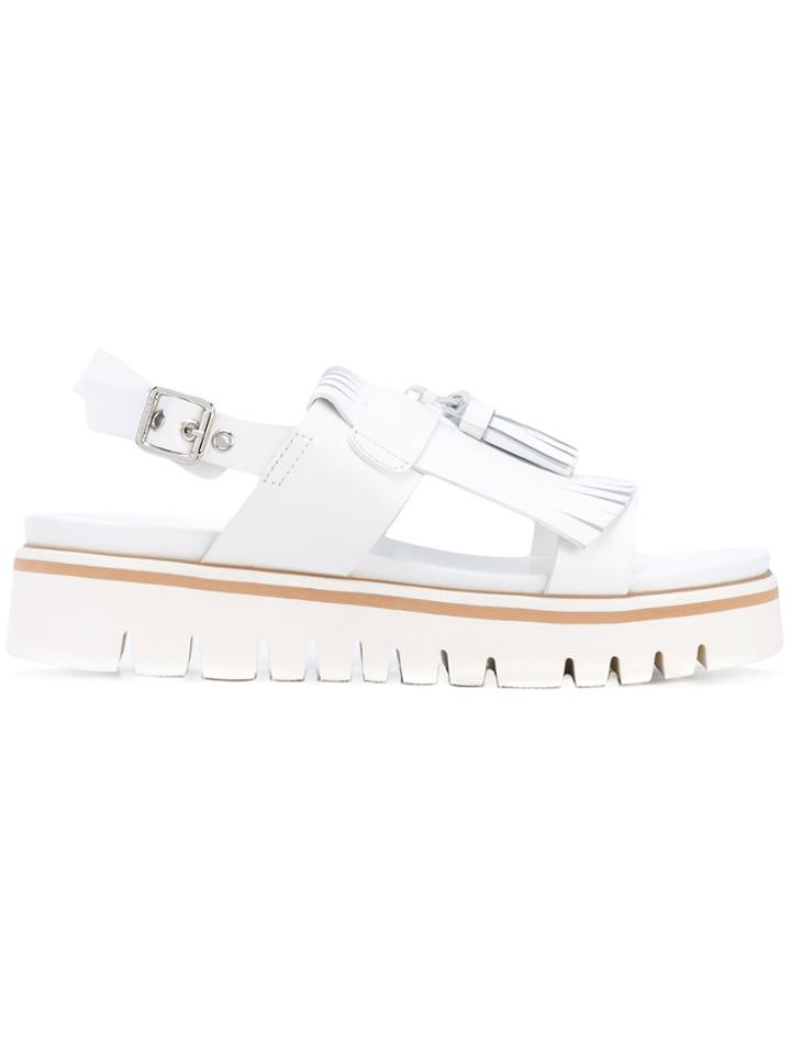 Baldinini Fringe Sandals - White