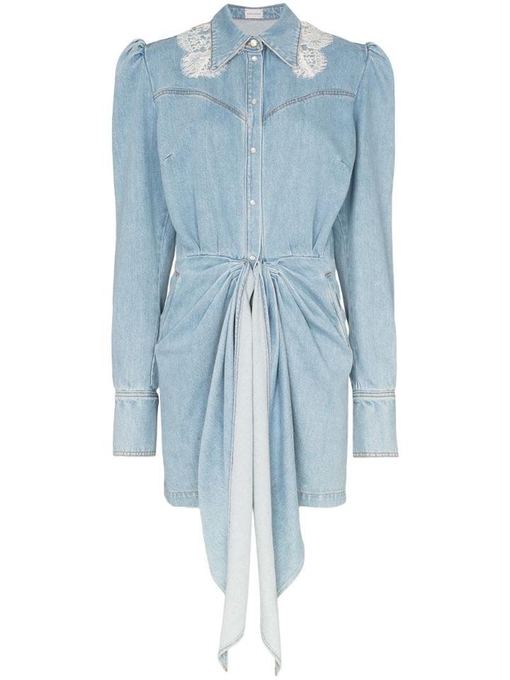 Magda Butrym Wicksville Denim Mini Dress - Blue