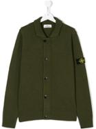 Stone Island Junior Buttoned Cardigan - Green