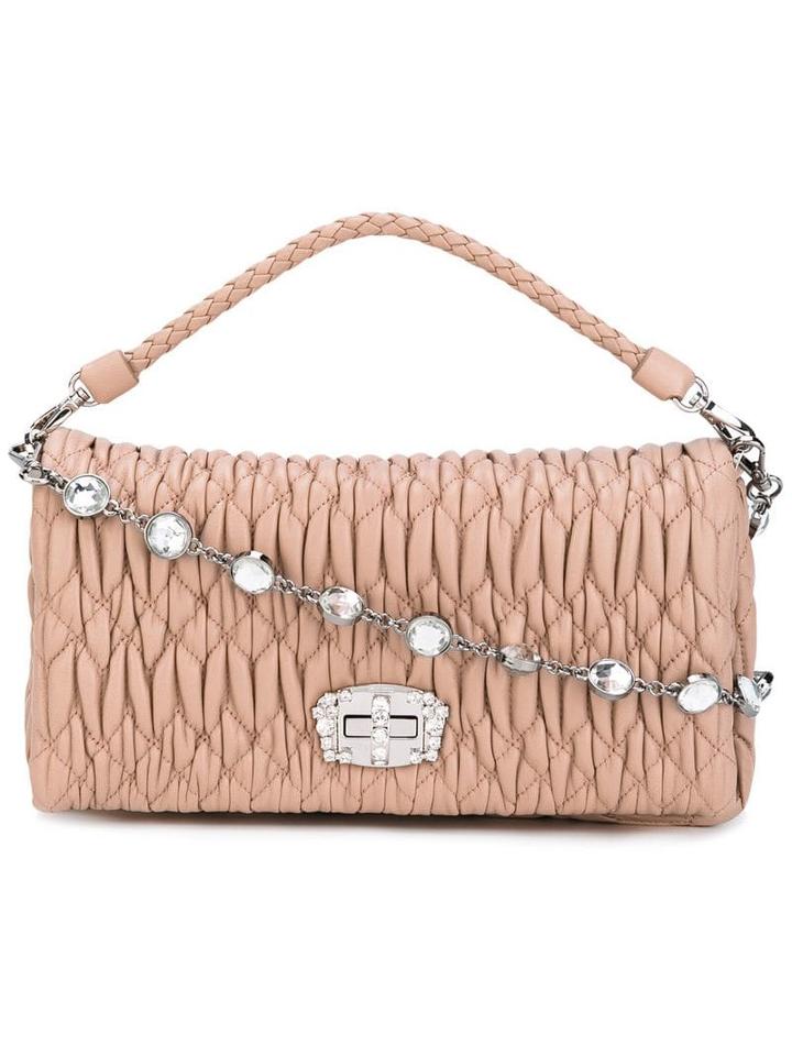 Miu Miu Mini Quilted Shoulder Bag - Pink