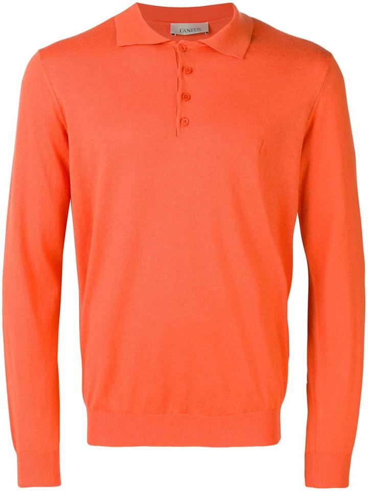 Laneus Long-sleeve Polo Shirt - Orange