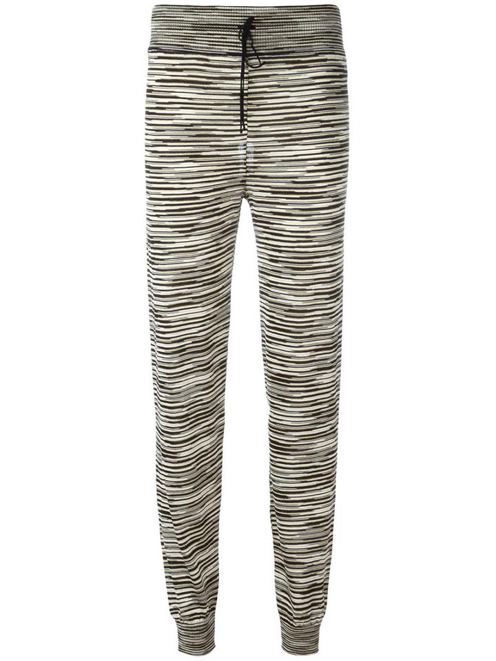 M Missoni - Jogger-style Sweatpants - Women - Cotton/polyamide/viscose/metallic Fibre - 42, Women's, Black, Cotton/polyamide/viscose/metallic Fibre