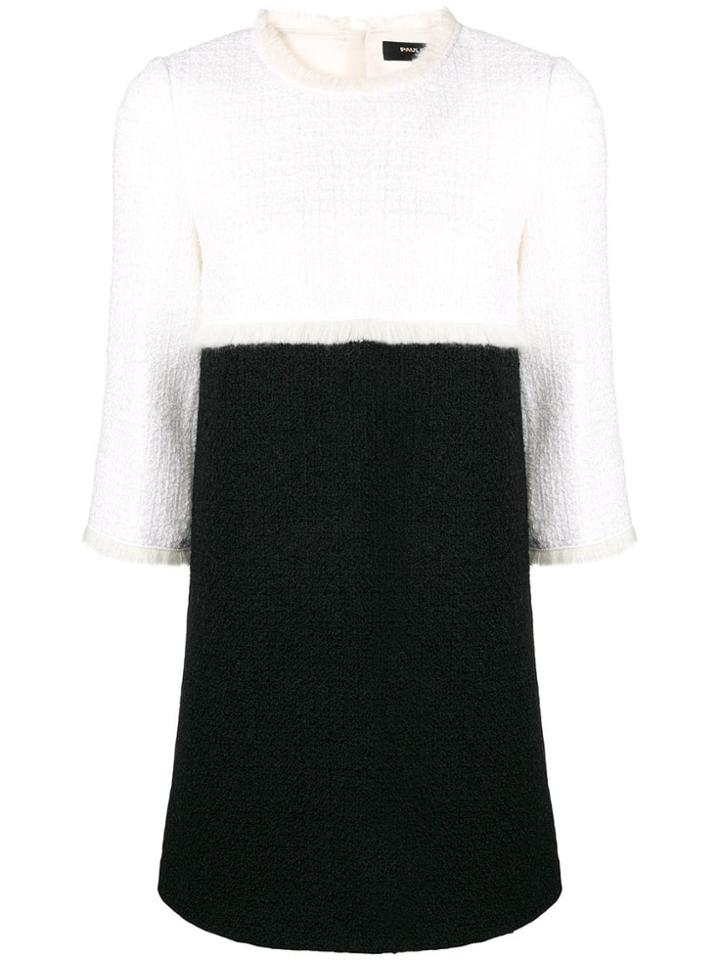Paule Ka Colour Block Shift Dress - Black