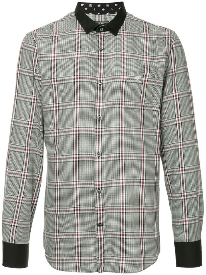 Loveless Check Print Shirt - Black