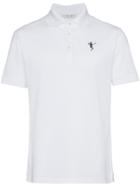 Alexander Mcqueen Dancing Skeleton Motif Polo Shirt - White