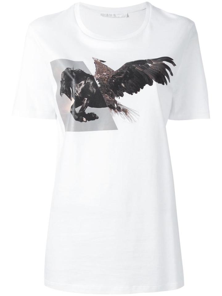 Neil Barrett 'horse Eagle' T-shirt, Women's, Size: Medium, White, Cotton