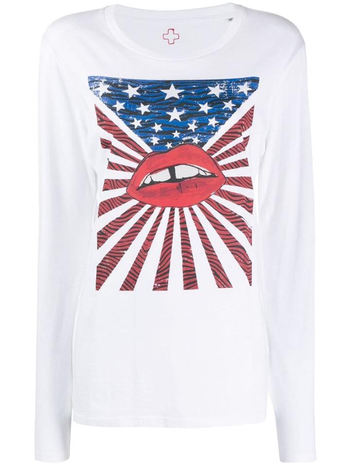 A.f.vandevorst Graphic Print Long Sleeve Top - White