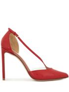 Francesco Russo Patent Pointed High Heel Pumps - Red