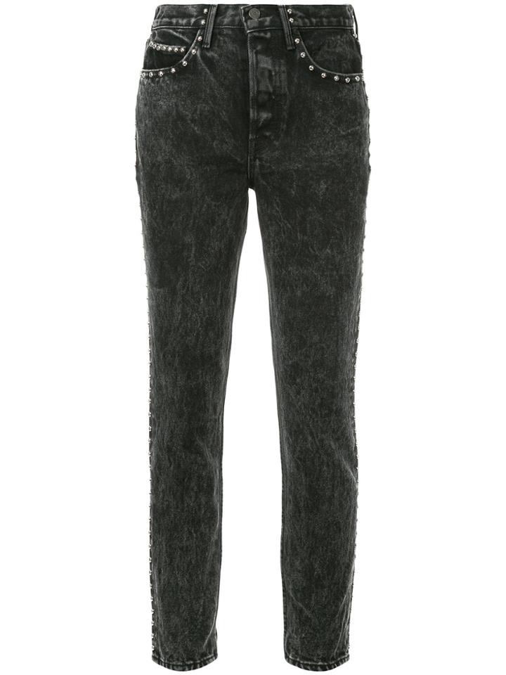 Grlfrnd Studded Detail Skinny Jeans - Grey