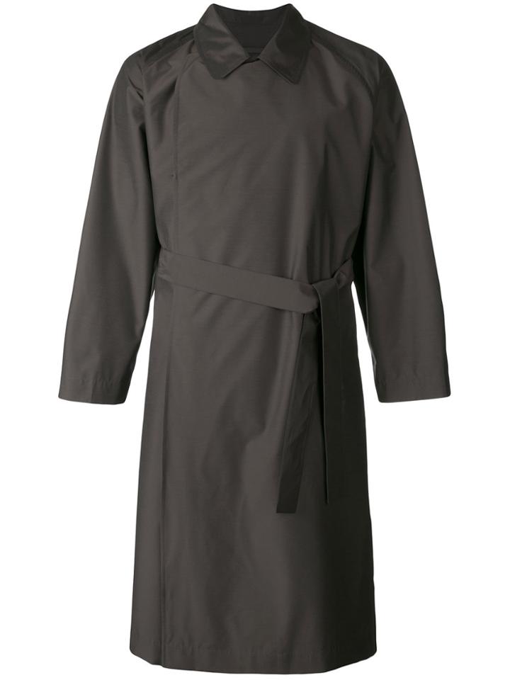 E. Tautz Double Breasted Trench Coat - Brown