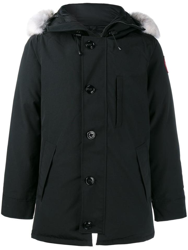Canada Goose 'chateau' Parka, Men's, Size: Large, Black, Coyote Fur/polyester/nylon/polyester