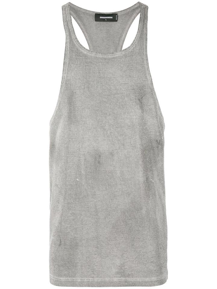 Dsquared2 - Studded Tank Top - Men - Cotton - L, Grey, Cotton