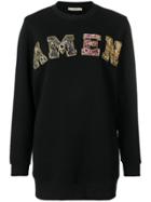 Amen Embellished Logo Sweatshirt - Black