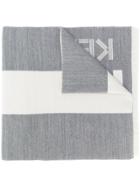 Kenzo Striped Scarf - Grey