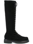 Twin-set Lace Up Boots - Black