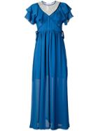 Philosophy Di Lorenzo Serafini Ruffled Long Dress - Blue