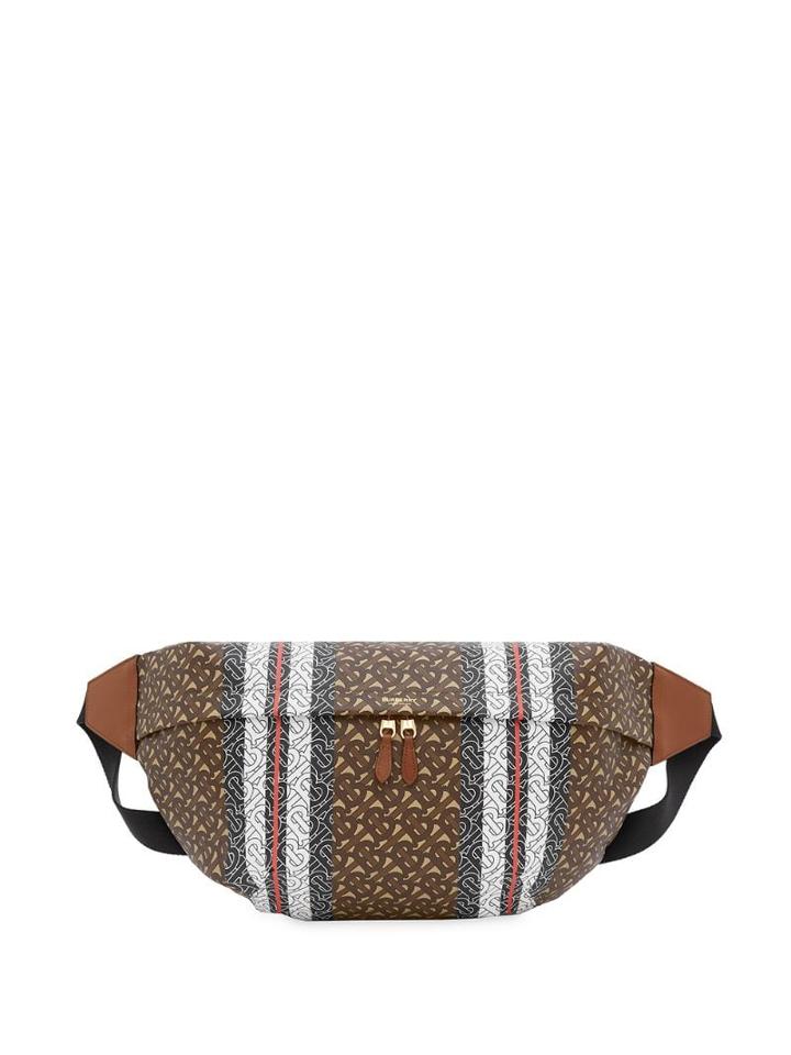 Burberry Extra Large Monogram Stripe E-canvas Bum Bag - Brown