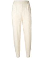 Comme Des Garçons Pre-owned Jacquard Trousers - Neutrals