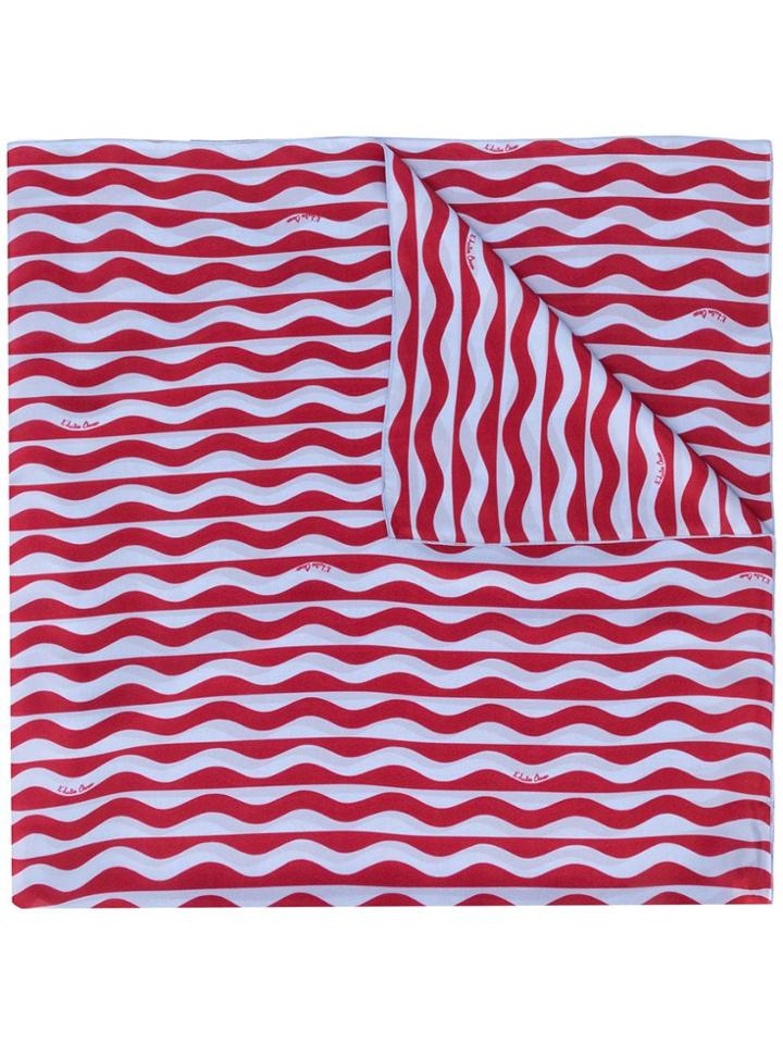 L'autre Chose Graphic Print Scarf - Blue