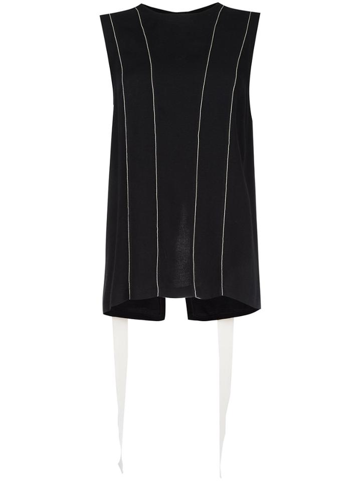 Bassike Filled Panelled Tank - Black