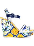 Dolce & Gabbana Majolica Print Sandals