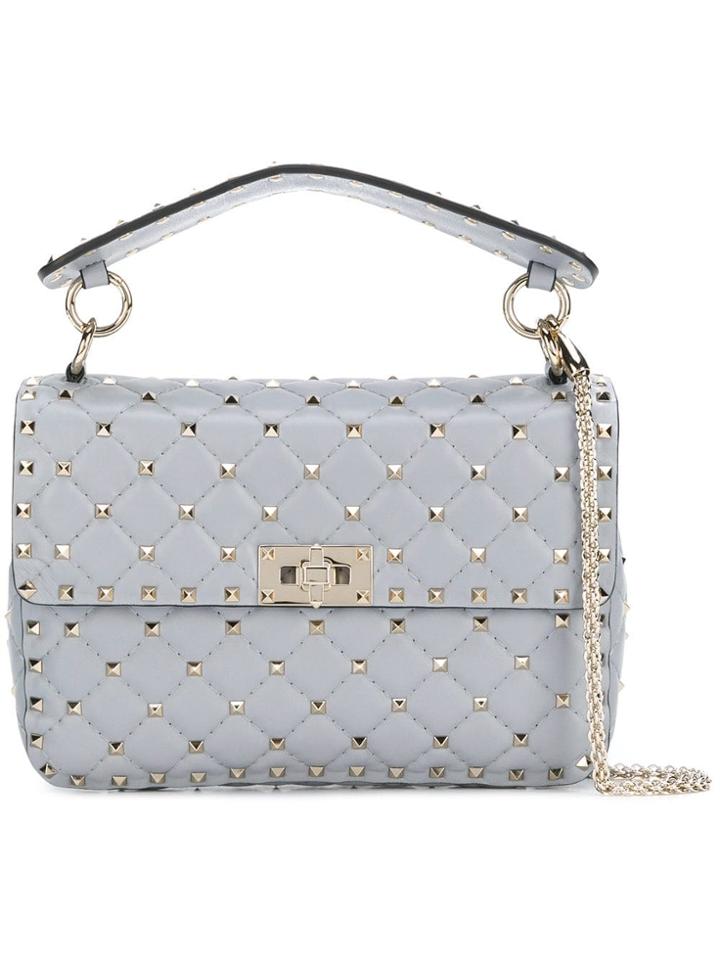 Valentino Studded Square Shoulder Bag - Grey