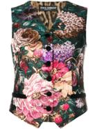 Dolce & Gabbana Floral Print Vest - Green