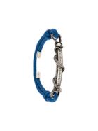Alexander Mcqueen Snake Logo Plaque Bracelet - Blue