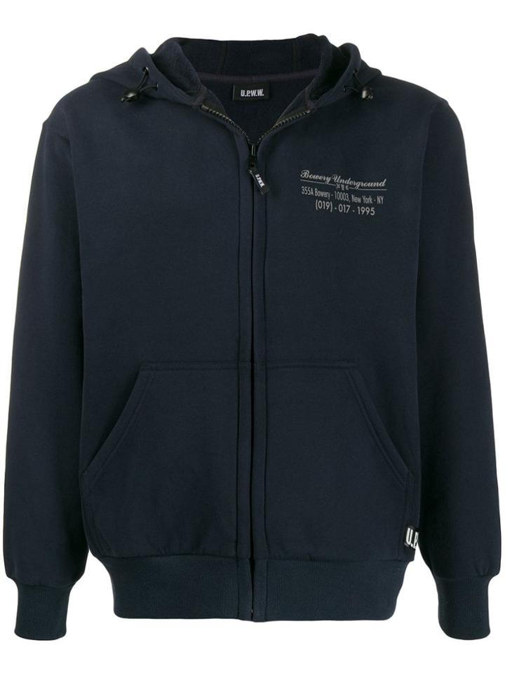 U.p.w.w. Zipped Hi-vis Hoodie - Blue