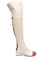 Marni Over-the-knee Zip Boots - Nude & Neutrals
