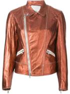 3.1 Phillip Lim Metallic Sheen Biker Jacket