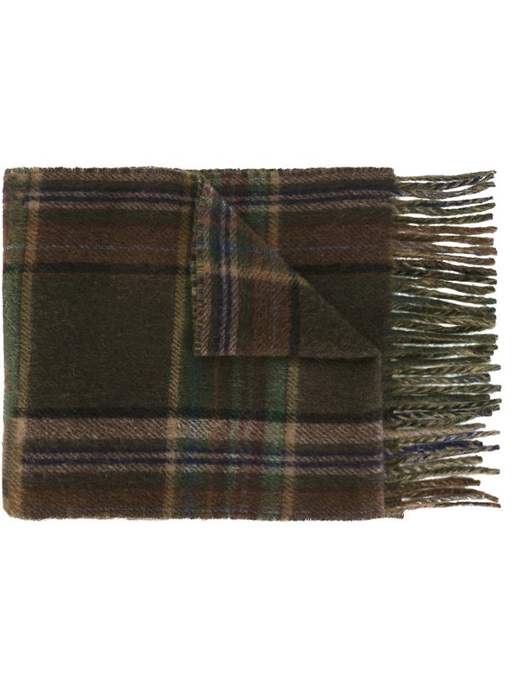 Polo Ralph Lauren Plaid Scarf, Men's, Green, Nylon/wool
