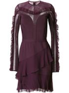 Elie Saab Sheer Panel Dress - Pink & Purple