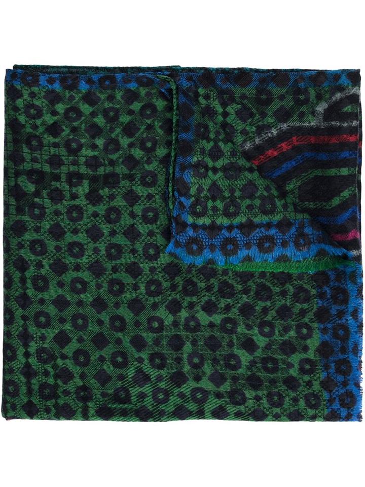 Etro Mixed Print Scarf, Men's, Silk/wool