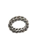 Ugo Cacciatori Rope Intertwined Ring - Silver