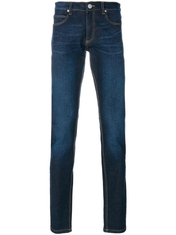 Versace Jeans Embroidered Pocket Jeans - Blue