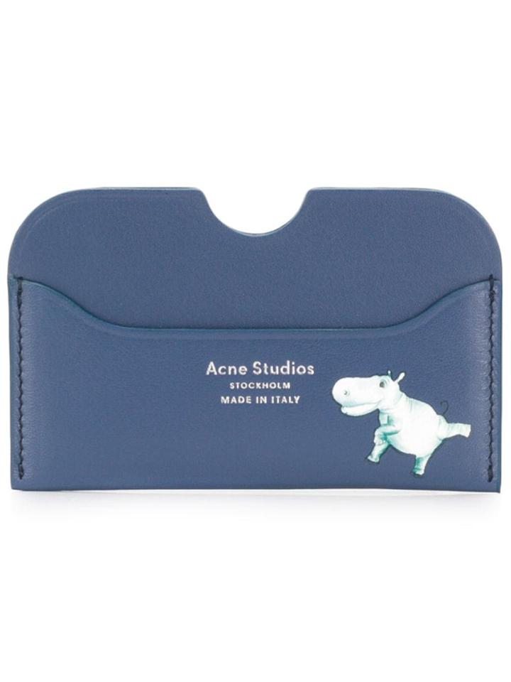 Acne Studios Printed Card Holder - Blue