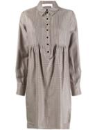 See By Chloé Check Smock Shirt Dress - Neutrals