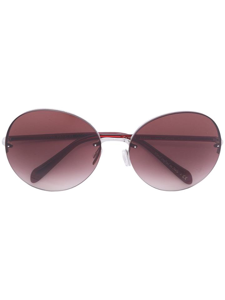 Oliver Peoples Round Sunglasses - Red
