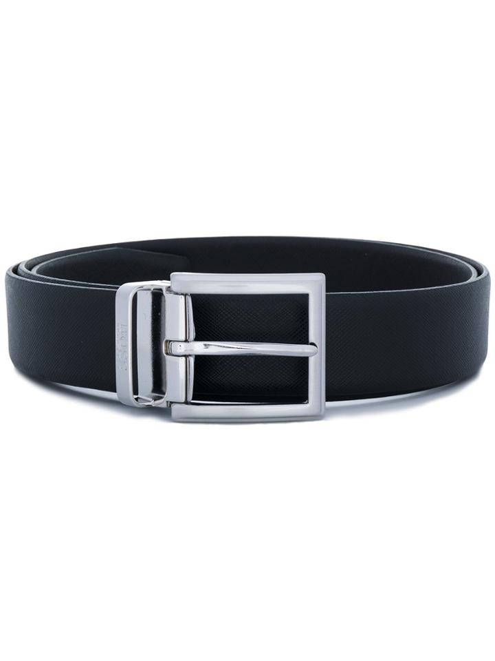 Boss Hugo Boss Silver-tone Buckle Belt - Black