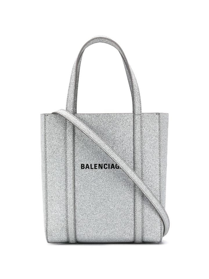 Balenciaga Everyday Xxs Tote Bag - Silver