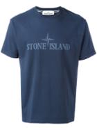 Stone Island - Logo Print T-shirt - Men - Cotton - Xxl, Blue, Cotton
