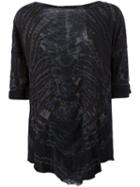 Raquel Allegra Tie-dye Print T-shirt, Women's, Size: Large, Black, Cotton/polyester