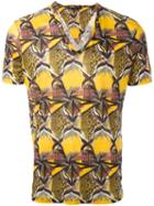 Etro Geometric Print T-shirt, Men's, Size: Medium, Black, Linen/flax