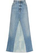 Khaite Magdalena Two-tone Denim Skirt - Blue