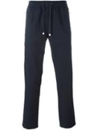 Dolce & Gabbana Cropped Track Pants, Men's, Size: 46, Blue, Cotton/wool