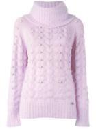 Christian Dior Vintage Braided And Puff Knit Jumper, Size: 36, Pink/purple