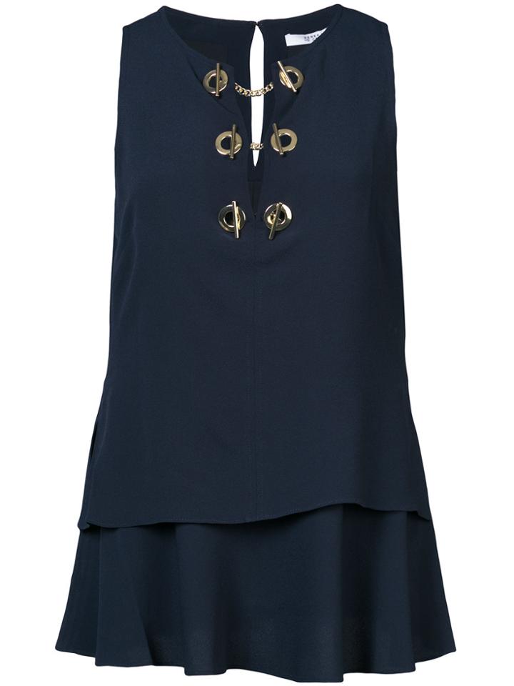 Derek Lam 10 Crosby Sleeveless Top With Grommet Detail - Black